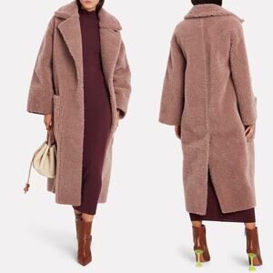 NANUSHKA Imogene faux‎ fur teddy oversized wool blend long coat size large